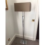 Heathfield And Co Dakota Contemporary Floor Lamp Chrome Complete With Shade 158cm (Room 205)