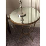 A Brass And Mirrored Top Coffee Table 60 x 76cm (Room 232)