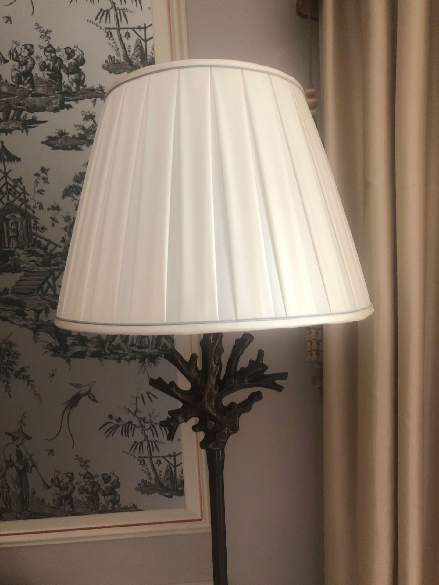 Heathfield And Co Coral Standard Lamp With Linen Shade 180cms (Room 217/8) - Image 2 of 2
