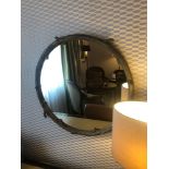 Forgeability Bespoke Metalwork Twig Circular Wall Mirror Brass Surround 60cm Diameter (Room 222)