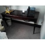 Kingswood Writing Desk / Dressing Table With Two Faux Drawers And Pop-Up Leather Lid Fitted