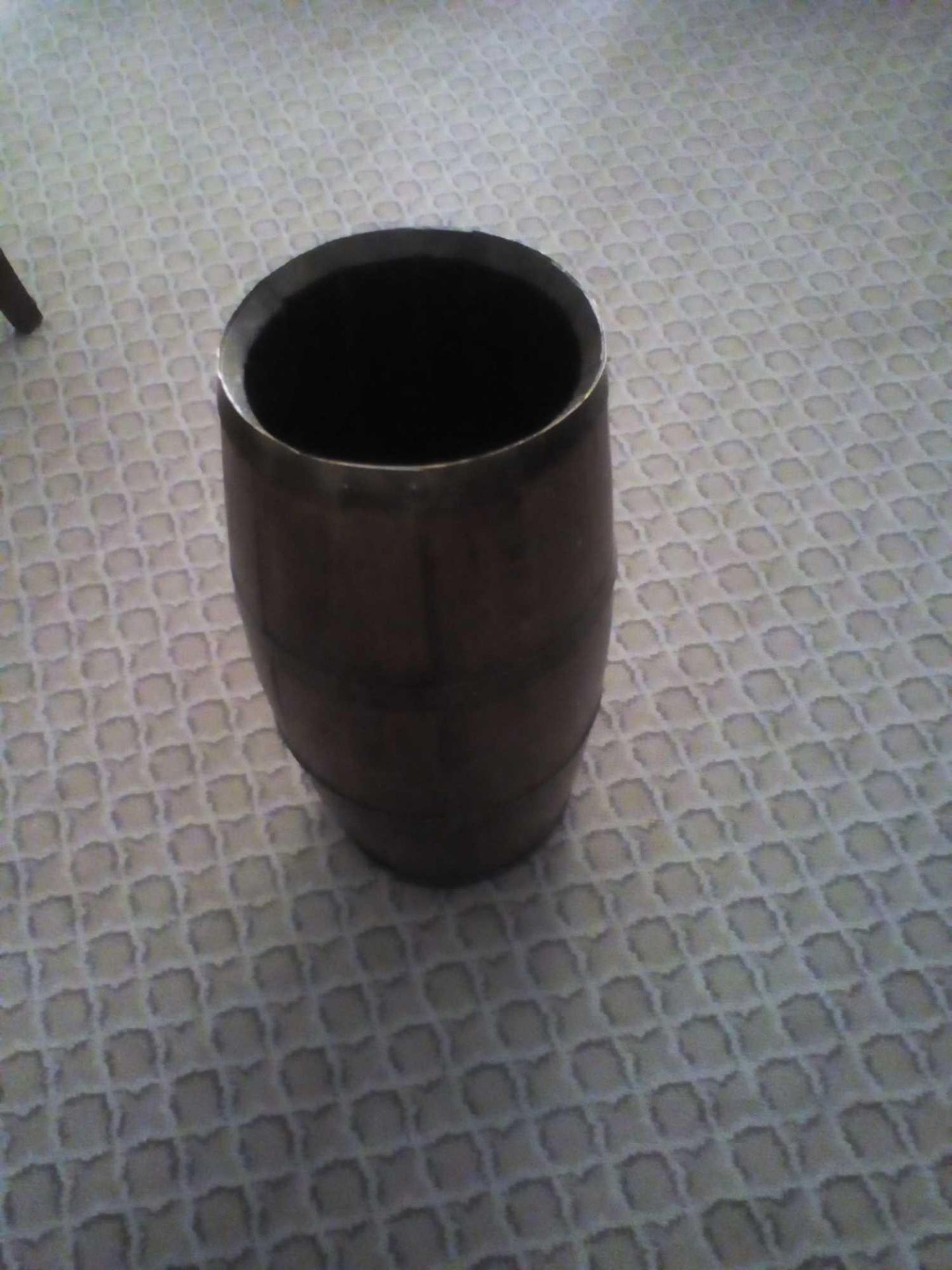 Oak Strapped Barrel Cane Stand (Room 104)