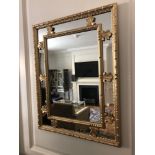 A Giltwood Ornate Accent Mirror 93 x 73cm (Room 204)