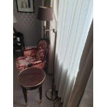 Library Floor Lamp Finished In English Bronze Swing Arm Function With Shade 156cm (Room 131)