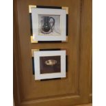 2 x Untitled Framed Still Life Lithograph Prints 60 x 50cm (Room 111)