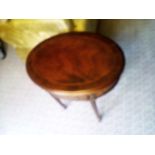 A Burr Mahogany Ovoid Side Table 59 x 45 x 55cm (Room 104)