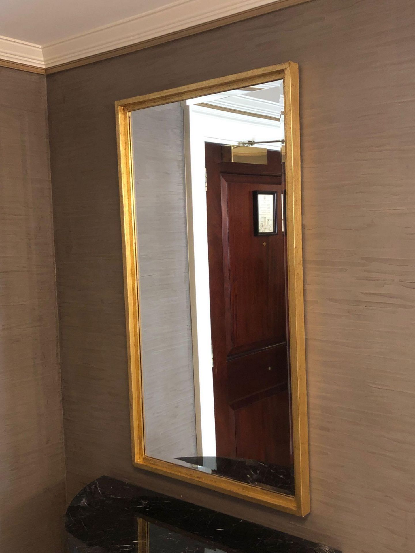 A Rectangular Gilded Mirror 61 x 112cm (Room 206/7)