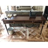 Writing Table Mounted On Tapering Legs Decorated With Gilded Bronzes Fitted Drawers Fitted With