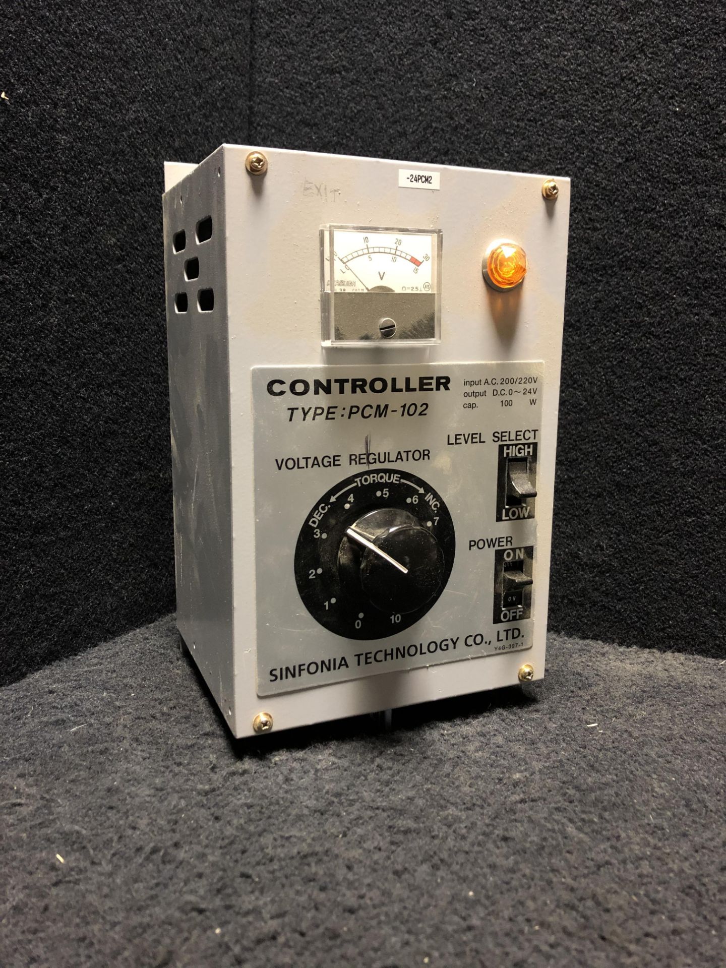 SINFONIA PCM-102 CONTROLLER, INPUT: AC200/220V 50/60Hz, 100W, OUTPUT: DC 0-12V/0-24V - Image 2 of 5