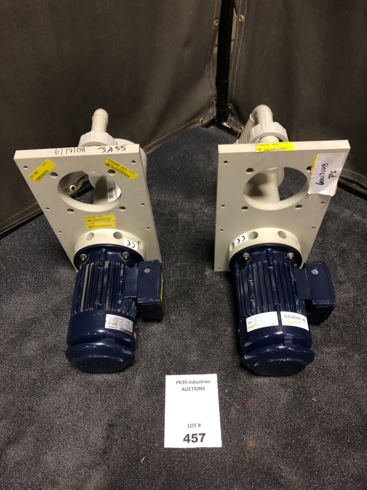 LOT OF 2 - SCHMID BY STUBBE ETLB-25-125 VERTICAL SINGLE-STAGE IMMERSION PUMP, 0.44kw, Qmax = 3.5 M3/