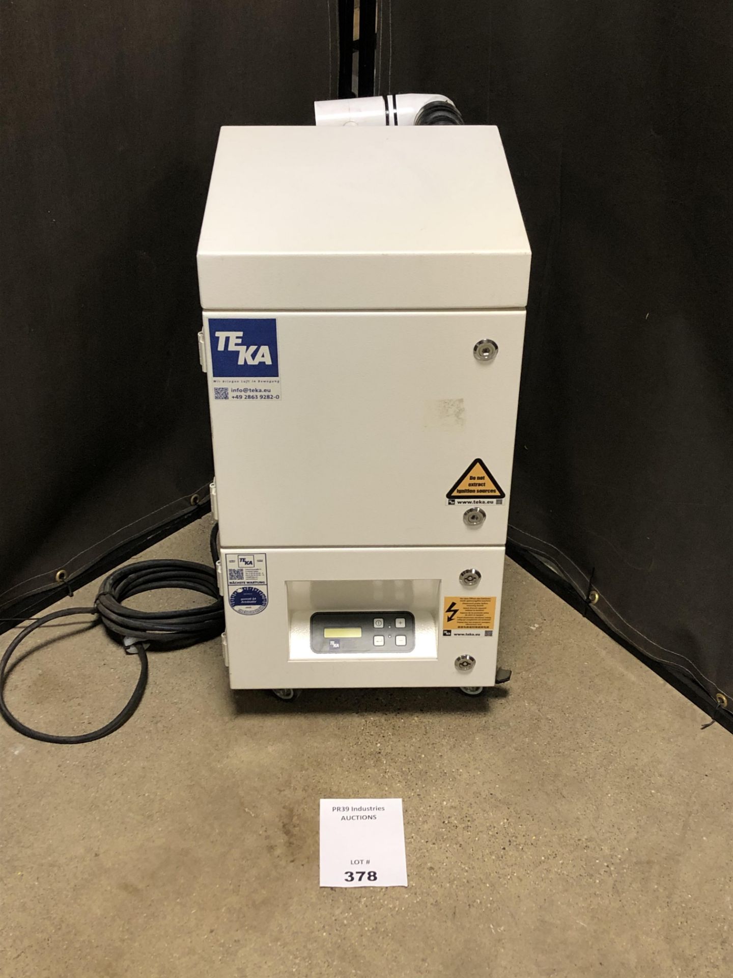 TEKA LMD-508 PORTABLE FUME AND PARTICLE EXTRACTOR, 190 MAX CFM, 21K Pa, EURO POWER CORD (EASY CONVER