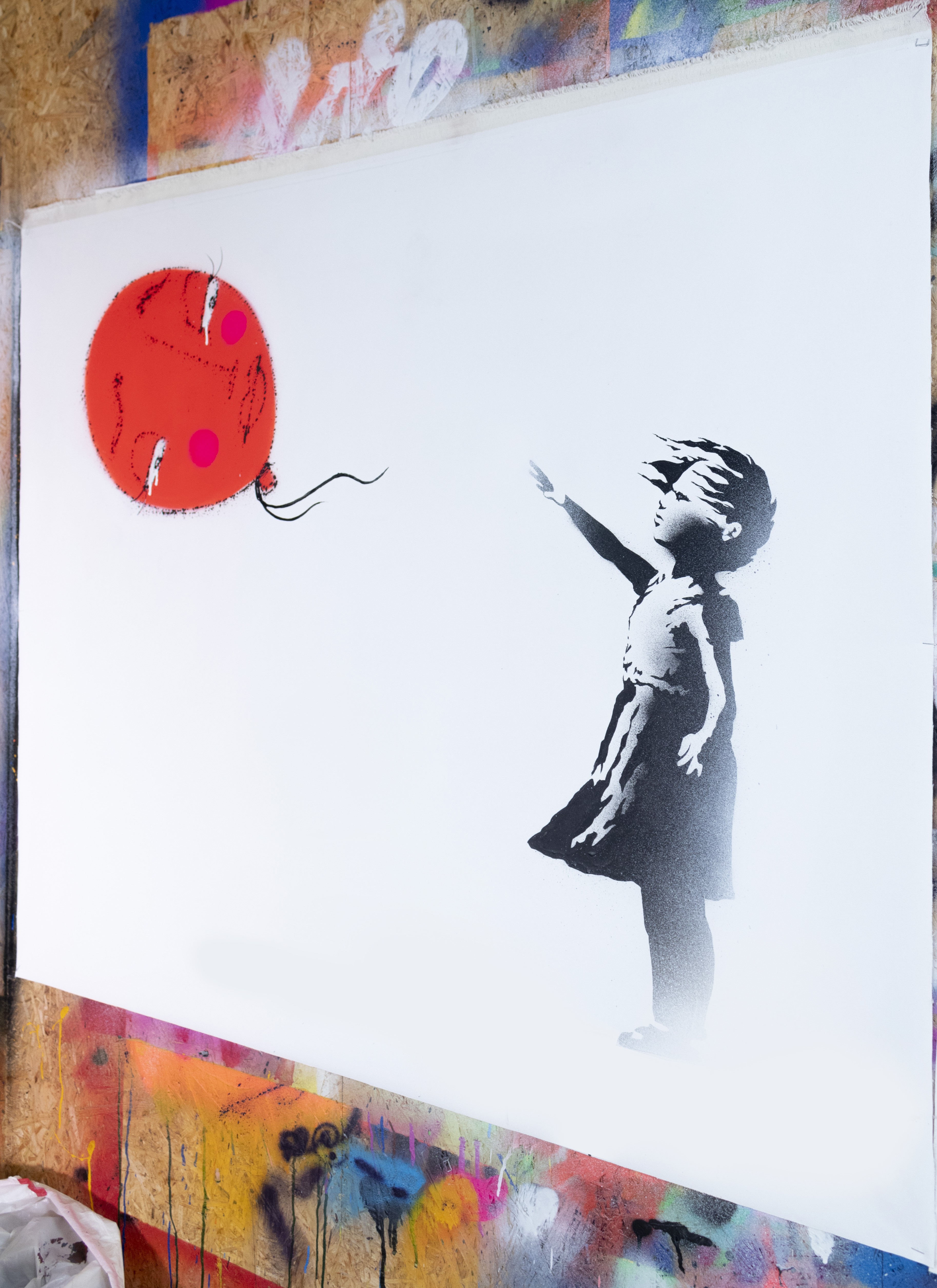 UTOPIA 'GIRL WITH BALLOON. OPS!!! BUBBLE '- 2020 - ORIGINAL 1/1 - Image 4 of 4