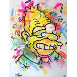 ANTOINE RIVIERE 'ABRAHAM HARRING VAPORWAVE SIMPSON' - 2020 - ORIGINAL 1/1