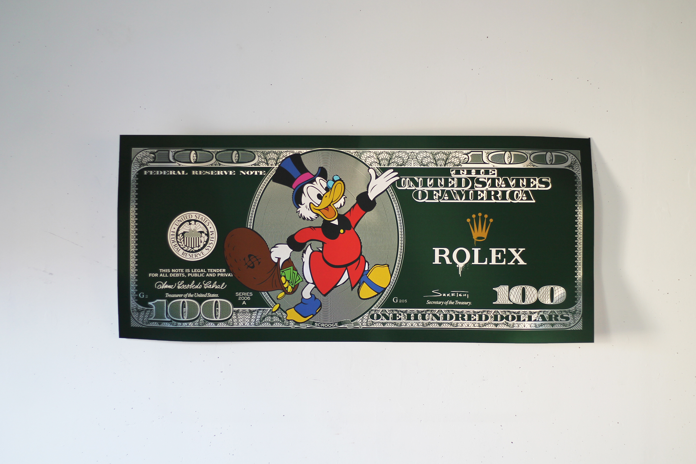 SUKETCHI 'DISNEY SCROOGE McDUCK MONEY CRUMBLE(ROLEX)-2021-ORIGINAL 1/1 - Image 2 of 7