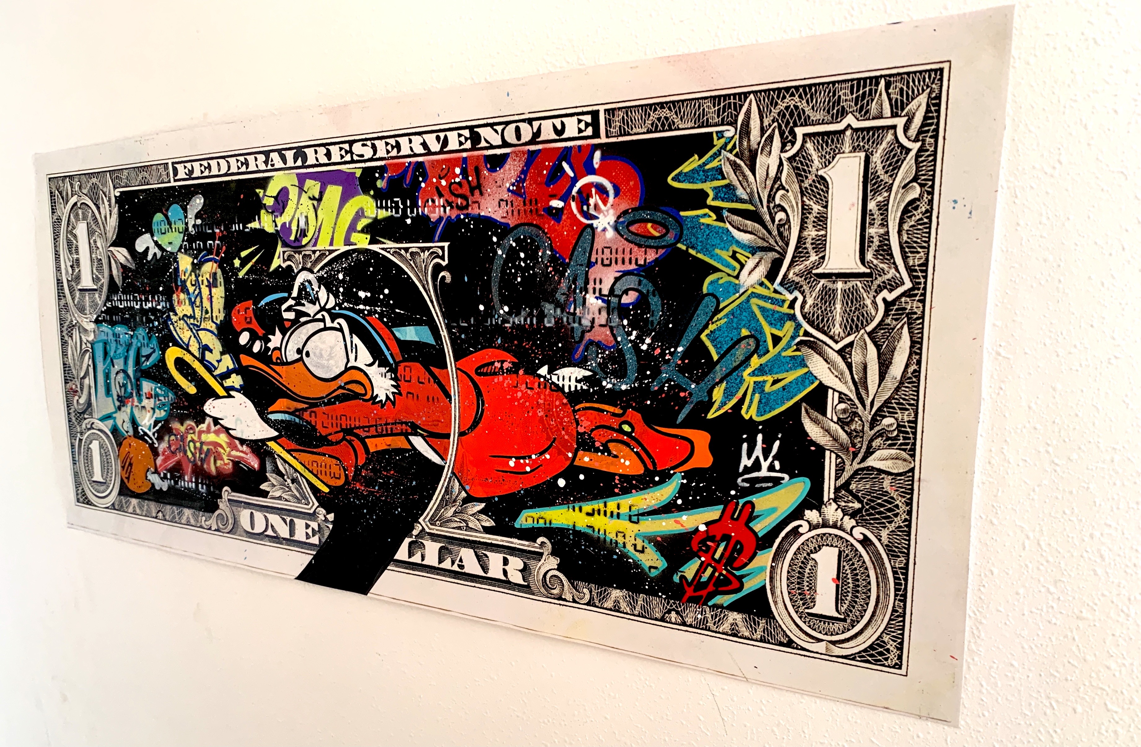 MOABIT ' RUNNING FROM STREET ART'(Scrooge running Trought the dollar )'-2021-ORIGINAL 1/1 - Image 14 of 14