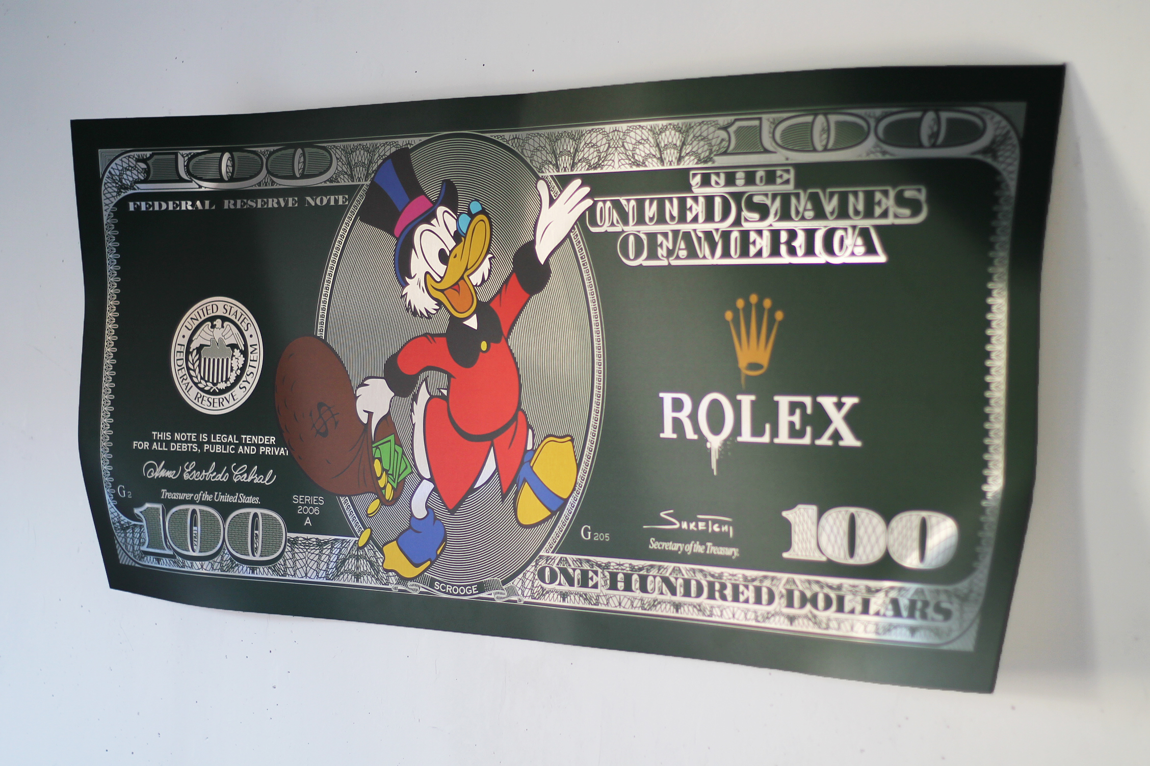 SUKETCHI 'DISNEY SCROOGE McDUCK MONEY CRUMBLE(ROLEX)-2021-ORIGINAL 1/1 - Image 4 of 7