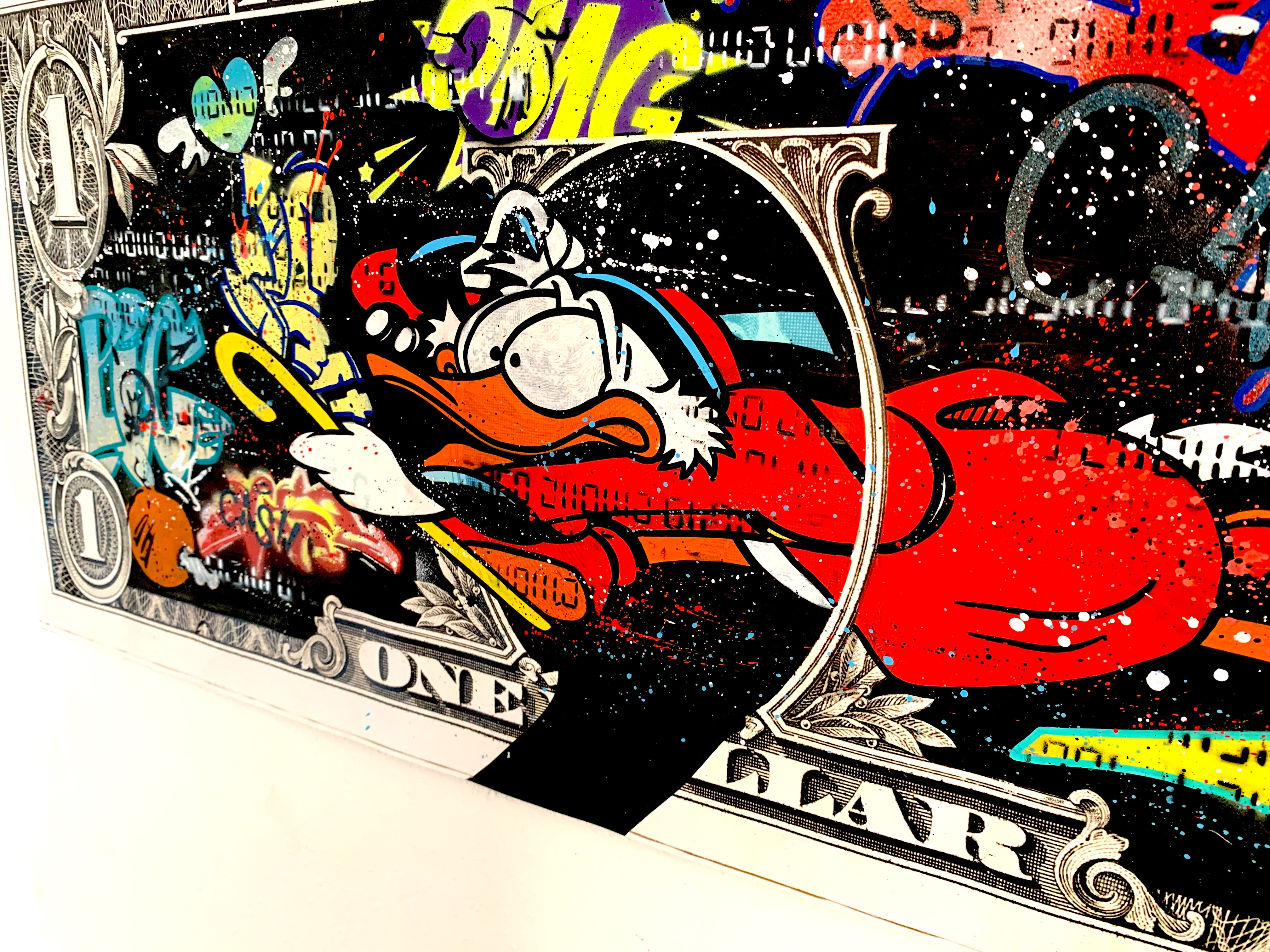 MOABIT ' RUNNING FROM STREET ART'(Scrooge running Trought the dollar )'-2021-ORIGINAL 1/1 - Image 10 of 14