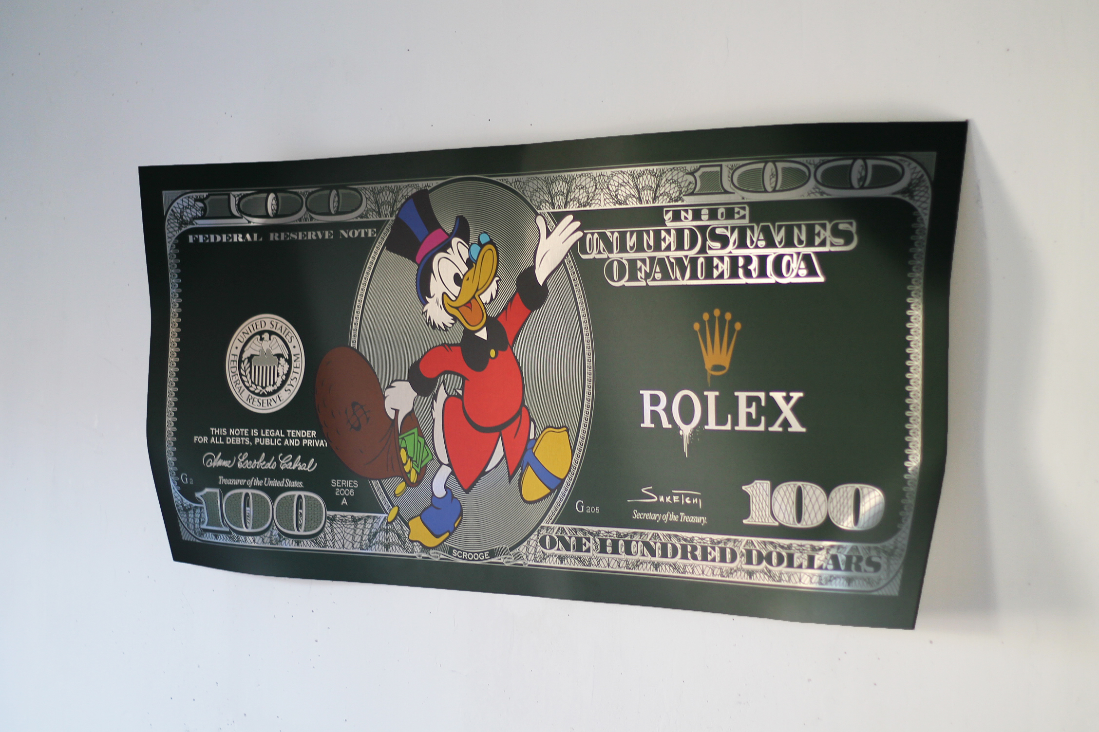 SUKETCHI 'DISNEY SCROOGE McDUCK MONEY CRUMBLE(ROLEX)-2021-ORIGINAL 1/1 - Image 3 of 7