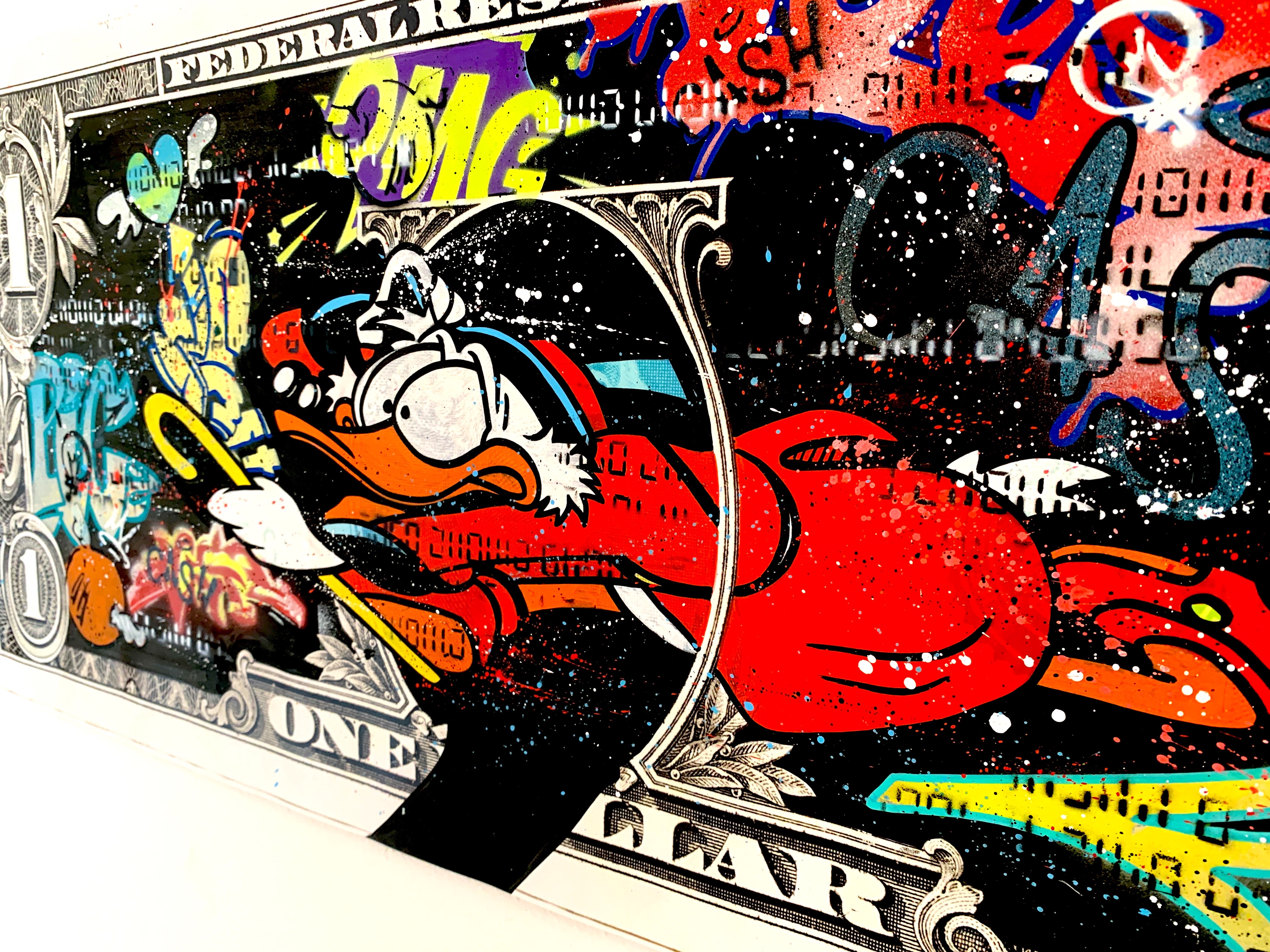MOABIT ' RUNNING FROM STREET ART'(Scrooge running Trought the dollar )'-2021-ORIGINAL 1/1 - Image 12 of 14