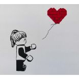 BANKSY X MANI-KURE 'LEGO GIRL WITH BALLOON' -ORIGINAL 1/1 -2021