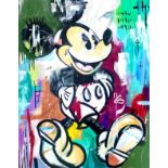 KRISTEN DOE 'MICHEY MOUSE + FLOWERS' -ORIGINAL 1/1