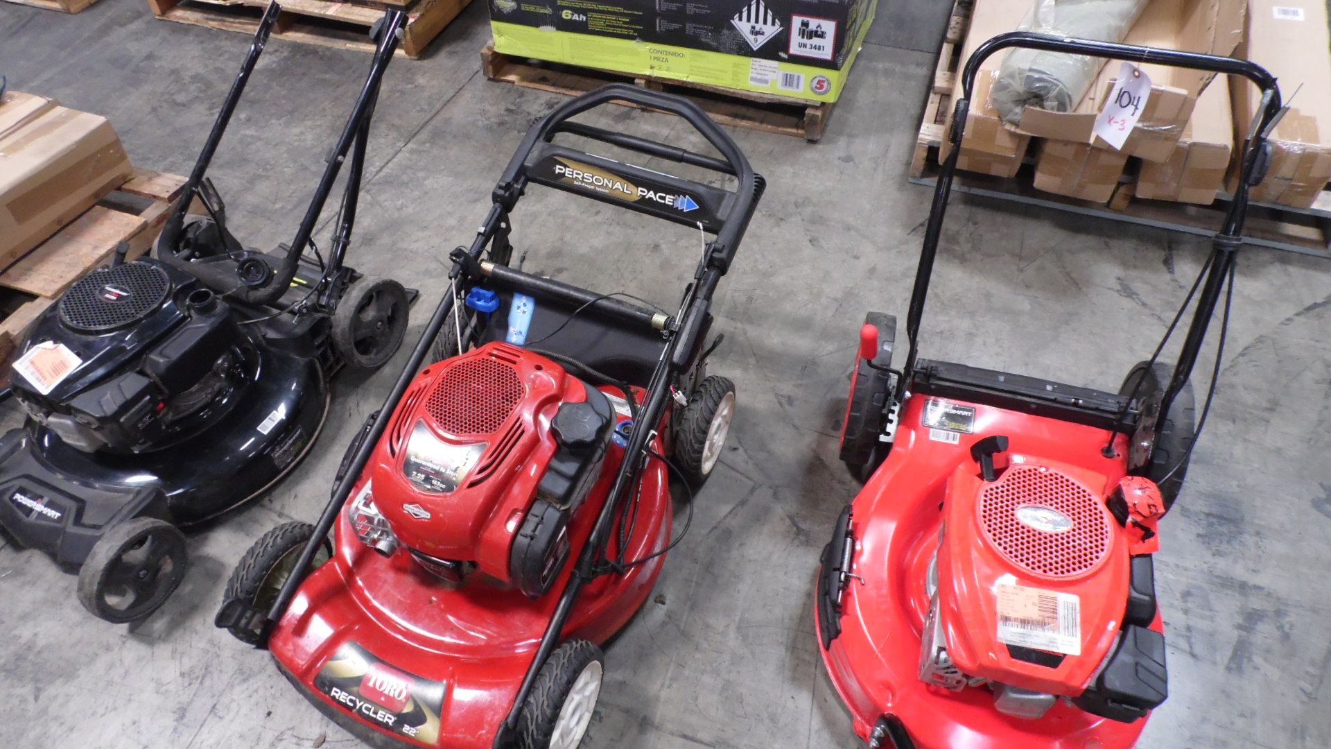 ASSORTED LAWN MOWERS (QTY. 3)