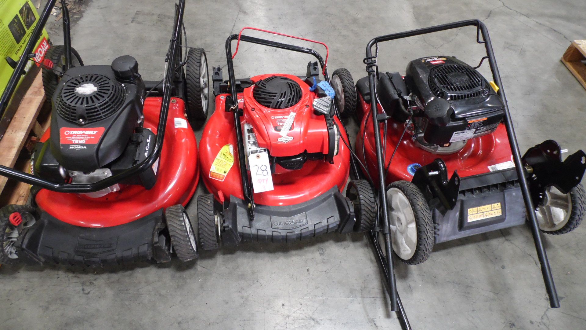 TORO & TROY BILT LAWN MOWERS (QTY. 3)