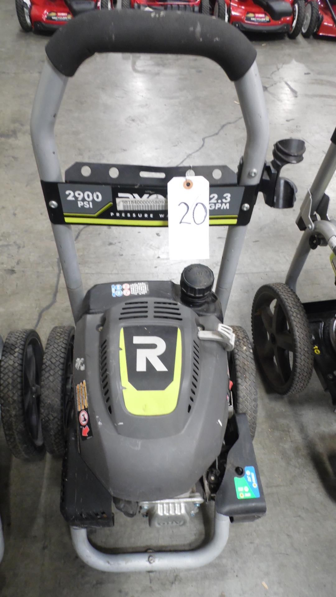 RYOBI 2900 PSI PRESSURE WASHER ( NO GUN)