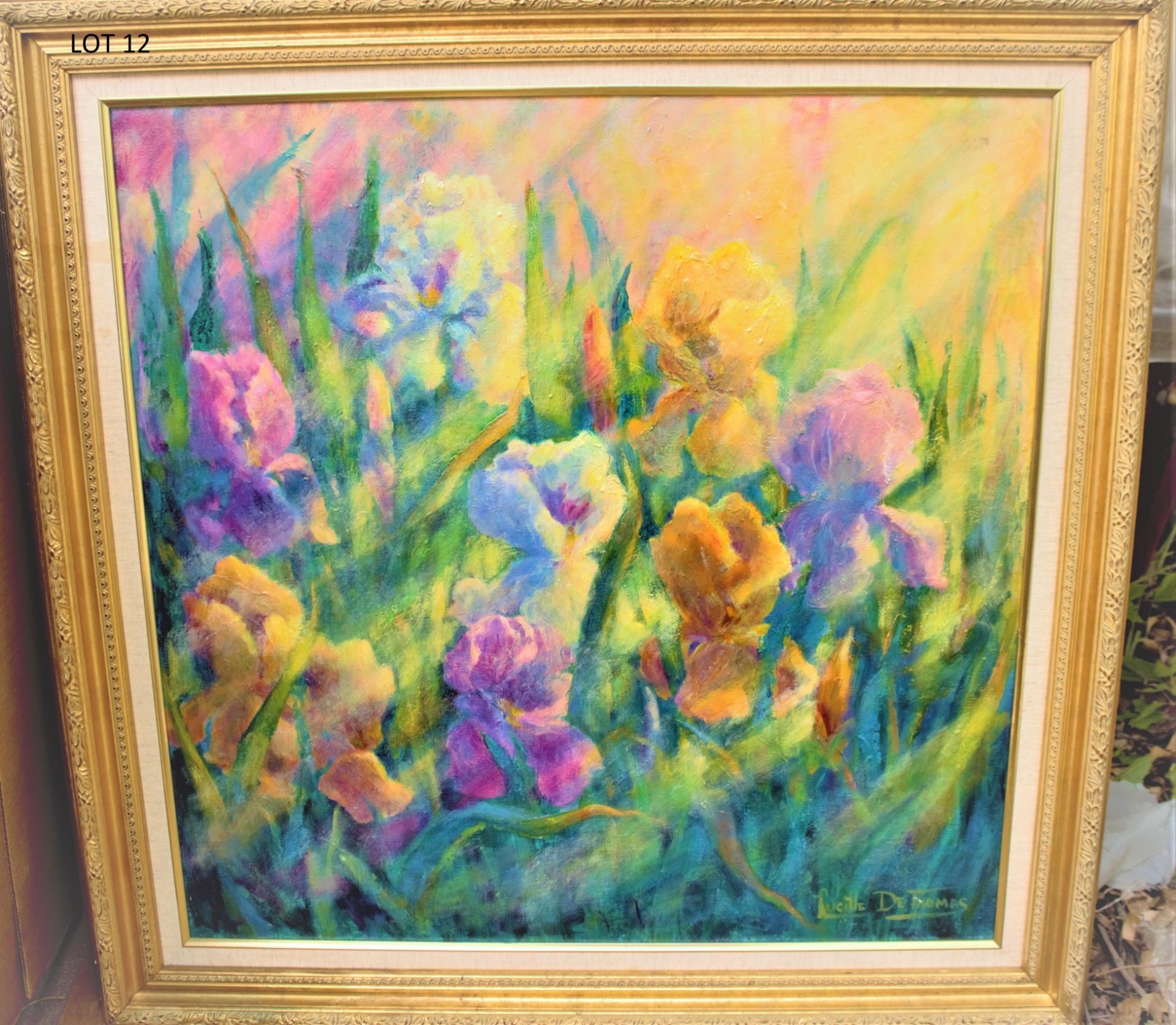 IRIS SYMPHONY 28" X 28" SIGNED