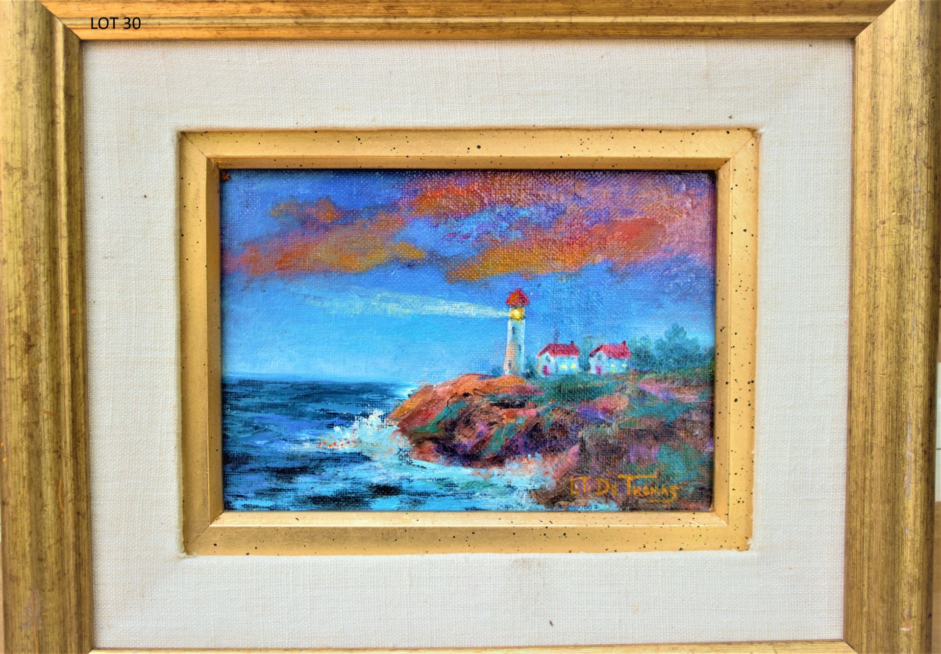 LANDMARK LIGHT OIL 5 X 7 SIGNED