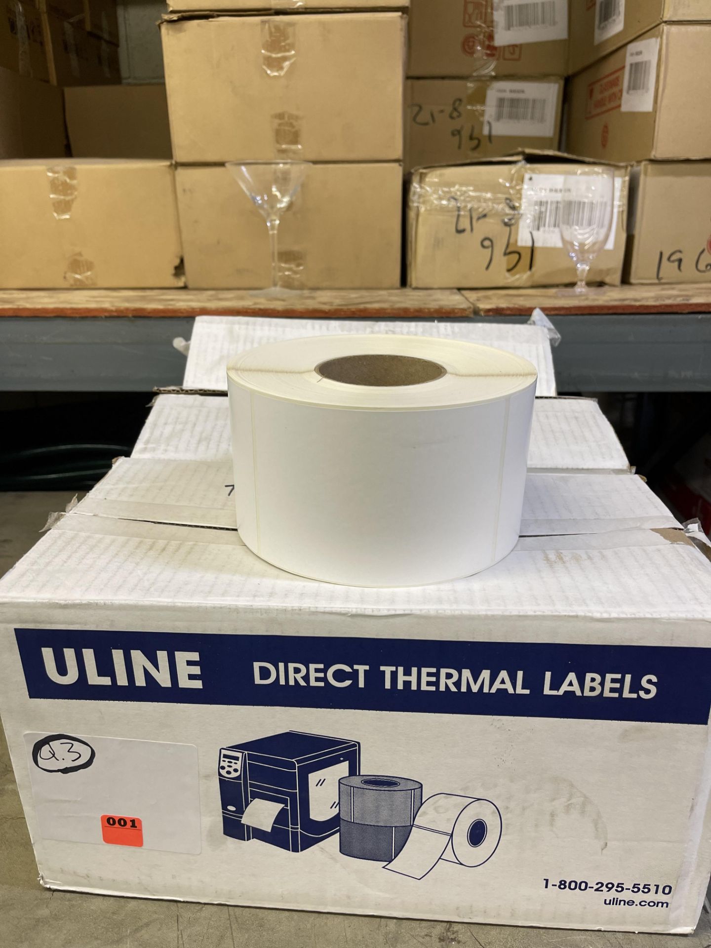 U.LINE 4X6 THERMAL LABEL CASES S-8374