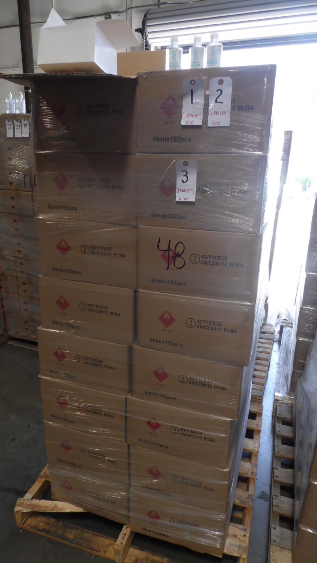 2 oz. HAND SANITIZER 48 CASES TO A PALLET 192 PER CASE