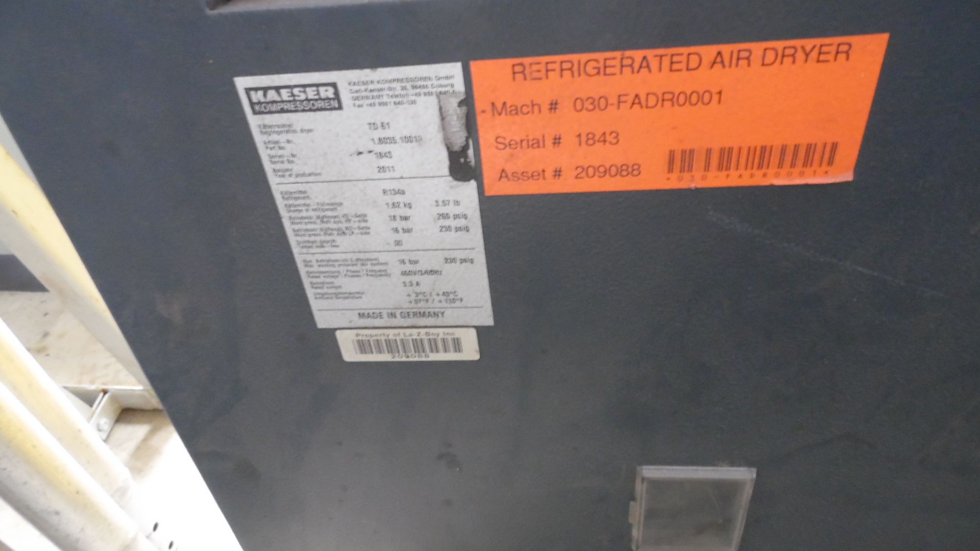 KAESER AIR DRYER TD 61 YR 2011 - Image 2 of 2