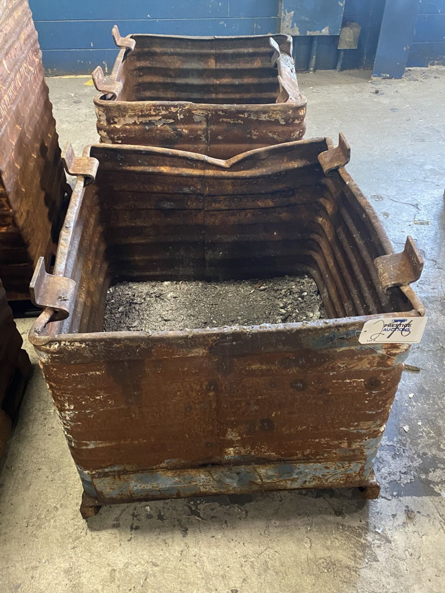 (4) Various Size Metal Bins  - Image 2 of 3