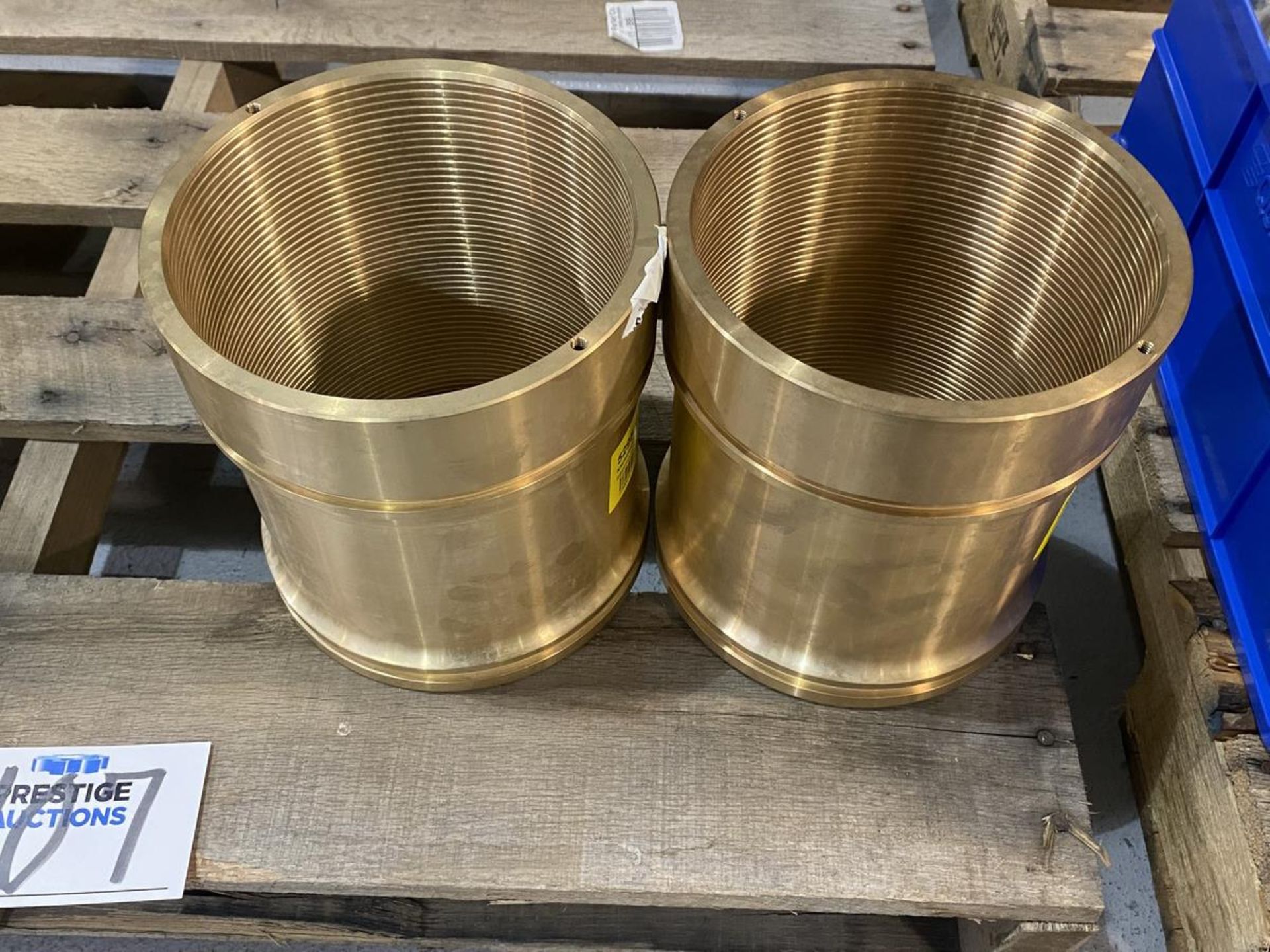 (2) Skid Of Various Size Brass Pipe Flanges  - Image 9 of 14