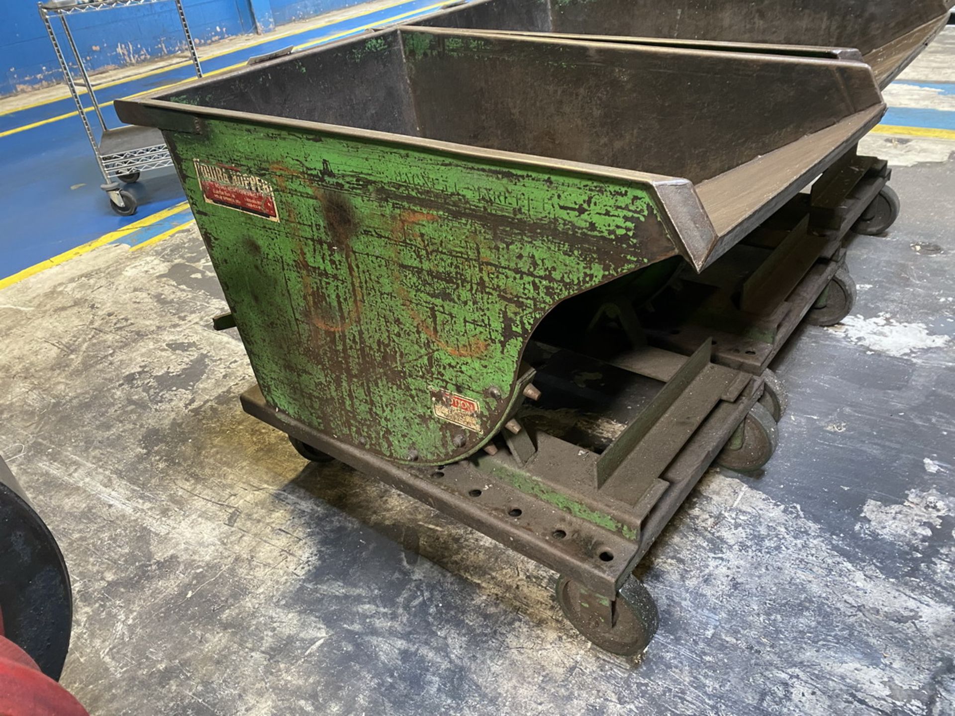 Roura Hopper 28" W x 48" L x 24" D Mobile Self Dumping Hopper - Image 2 of 2