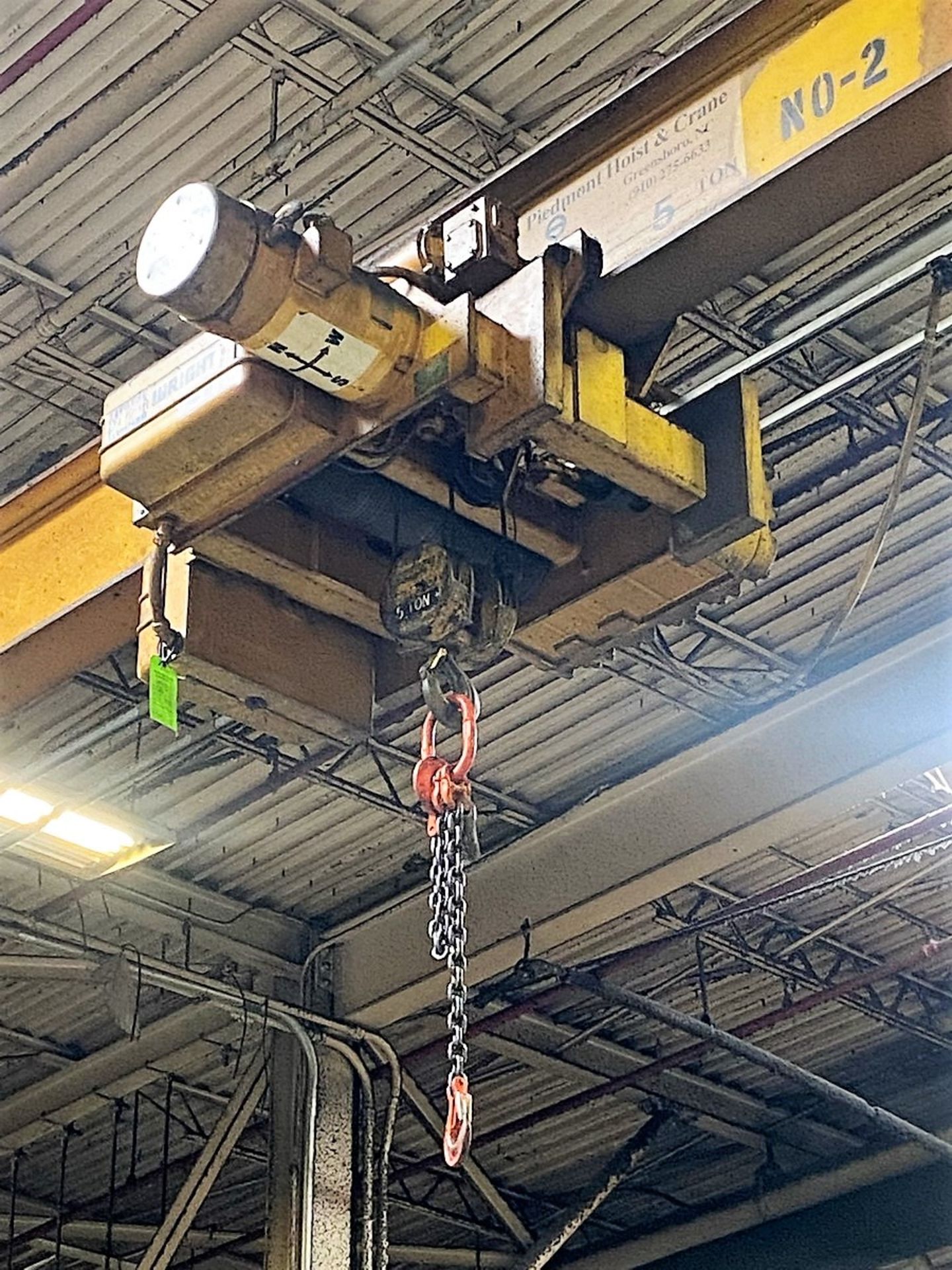 5-Ton Piedmont Hoist & Crane Overhead Bridge Crane - Image 2 of 2