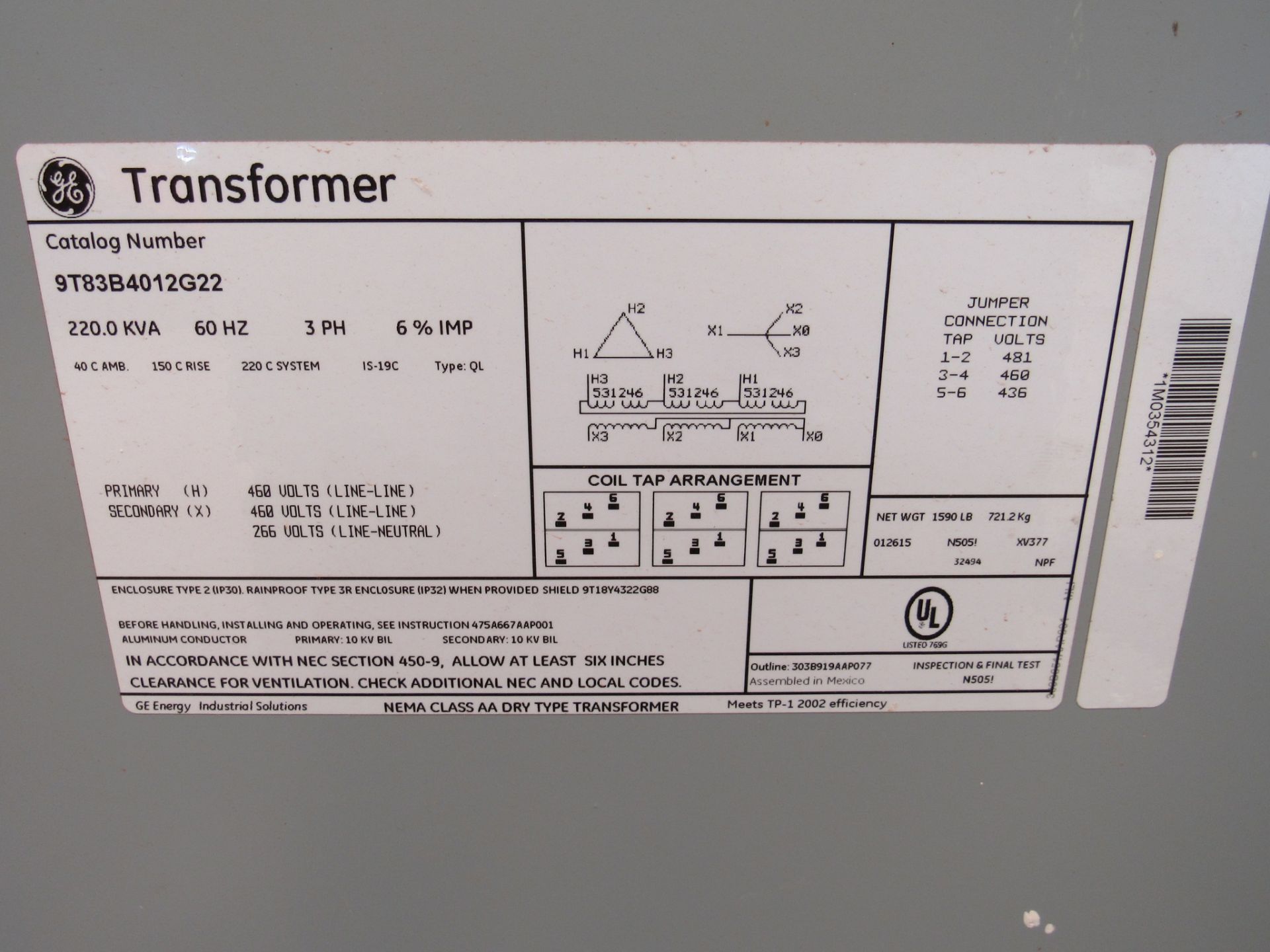 GE Transformer - Image 2 of 4
