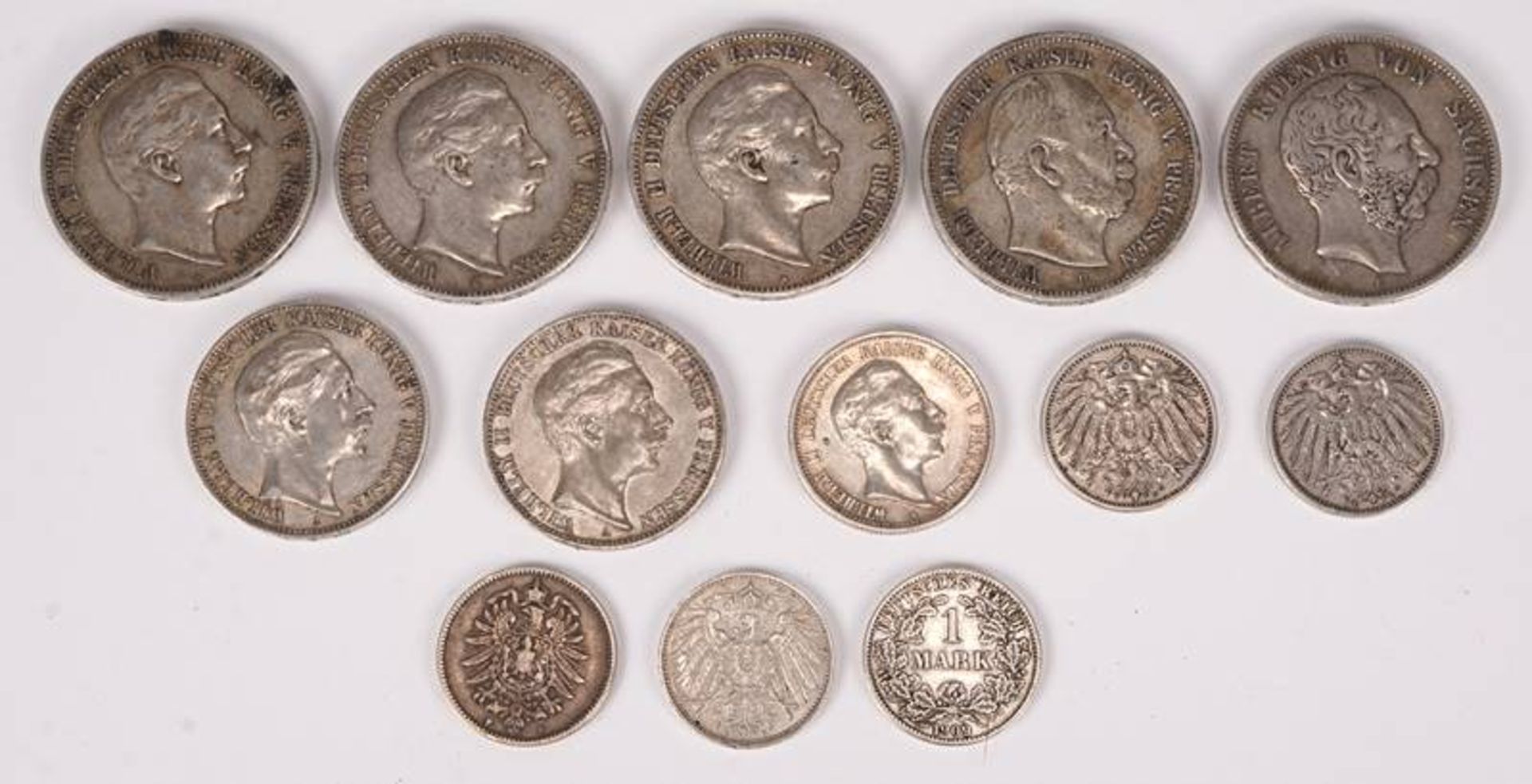 Mixed lot of silver coins
