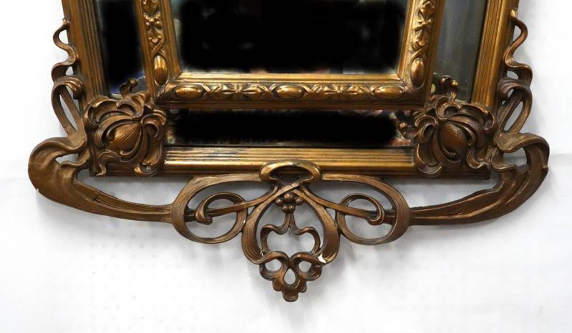 Art Nouveau wall mirror - Image 3 of 3