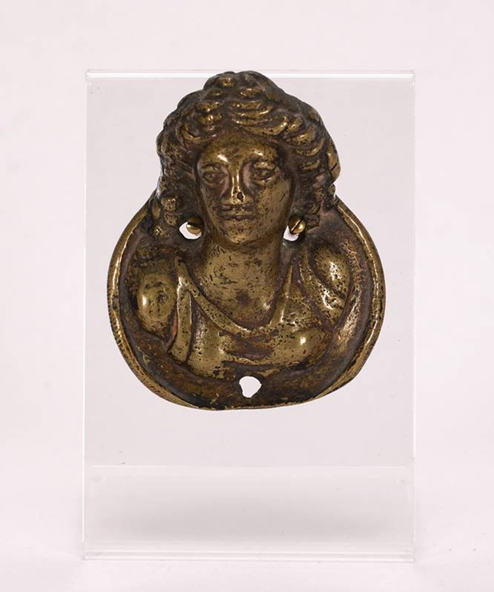 Bronze bust of a woman