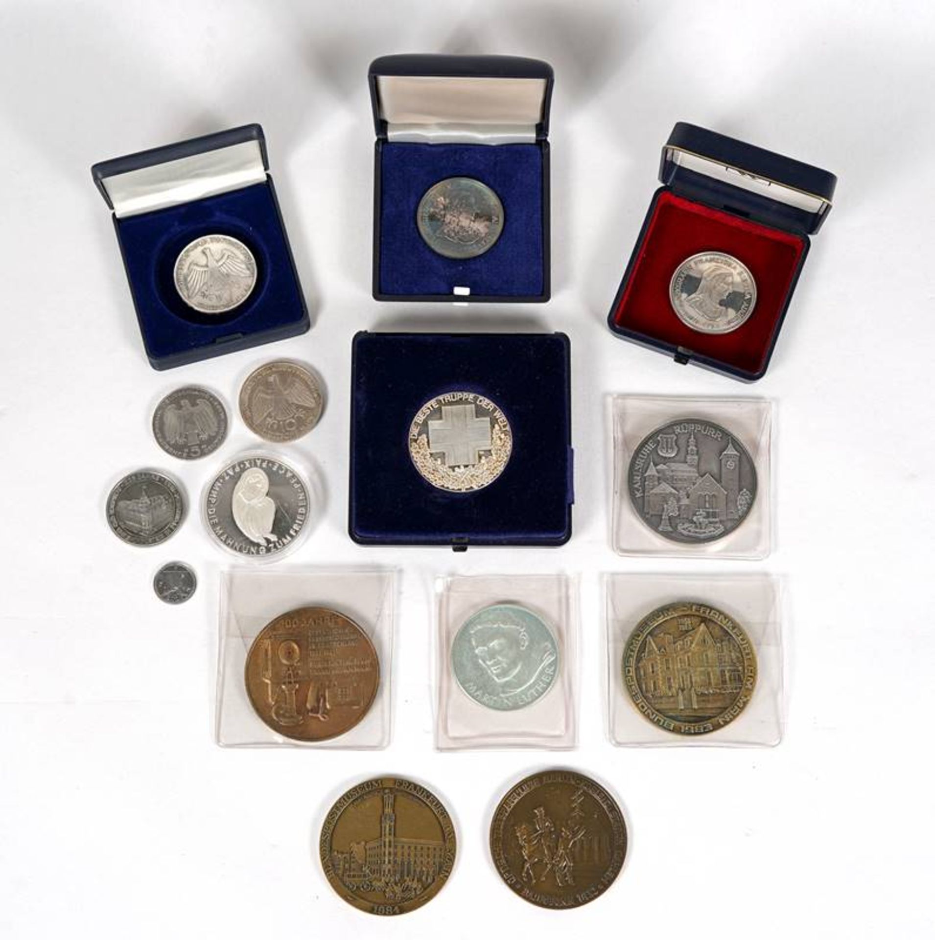 Various medals and coins