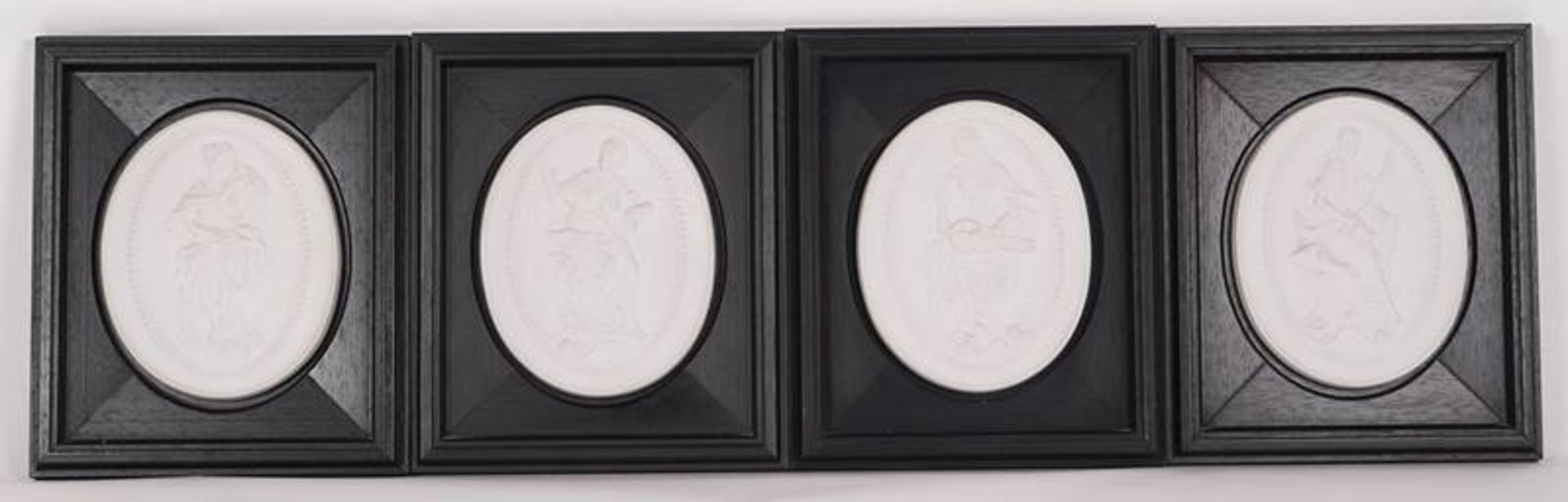 Four plaques Meissen