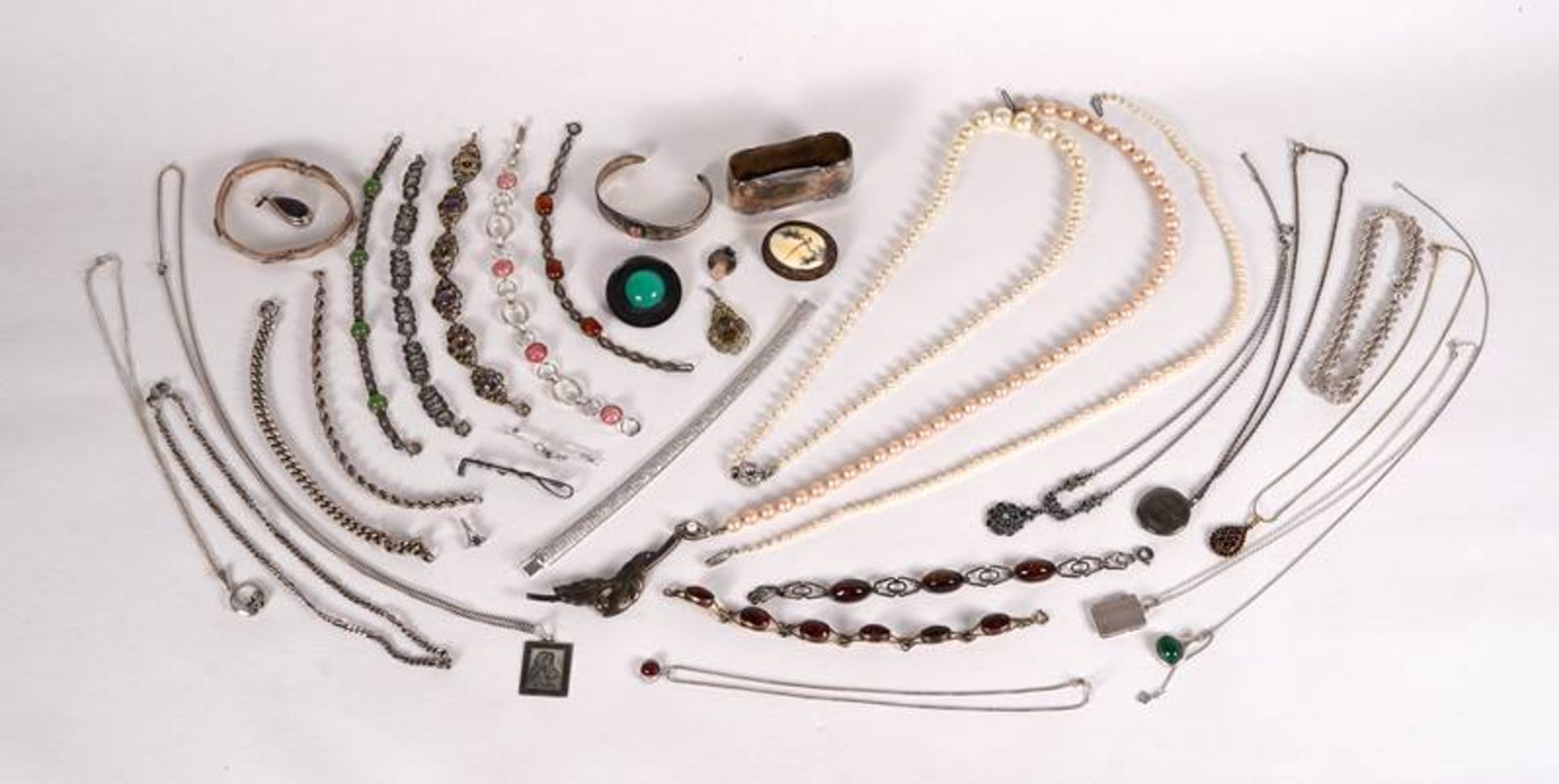 Large assortment of silver jewellery