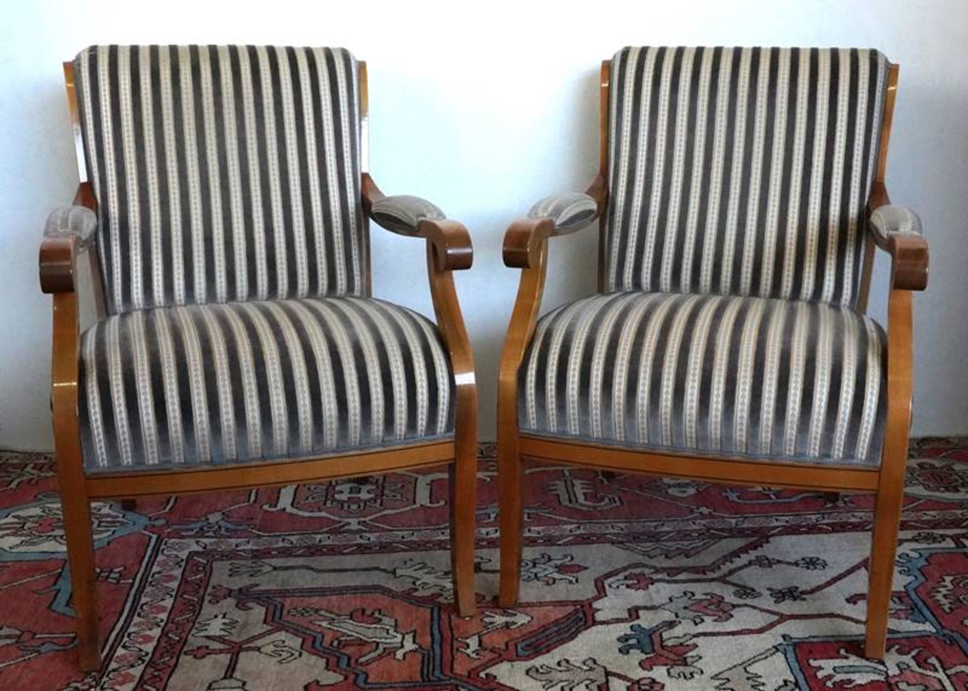 Pair of Biedermeier armchairs