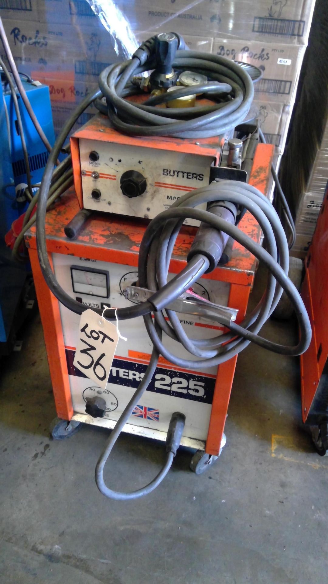 Butters 225 Mig Welder including Torch, Regulator and Motorised Wire Feed - 3 Phase