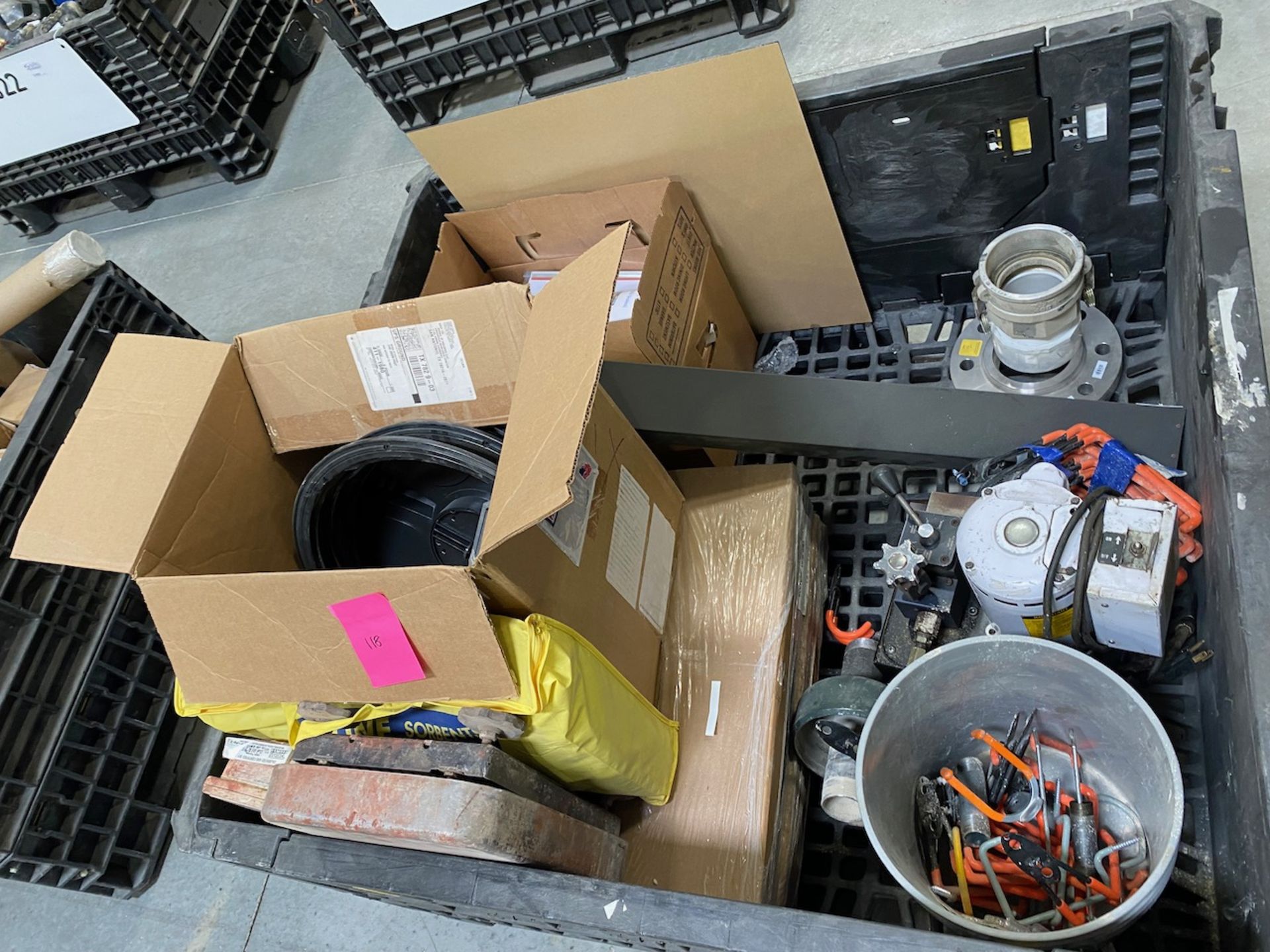 Pallet of Mixing Attachments and Accessories