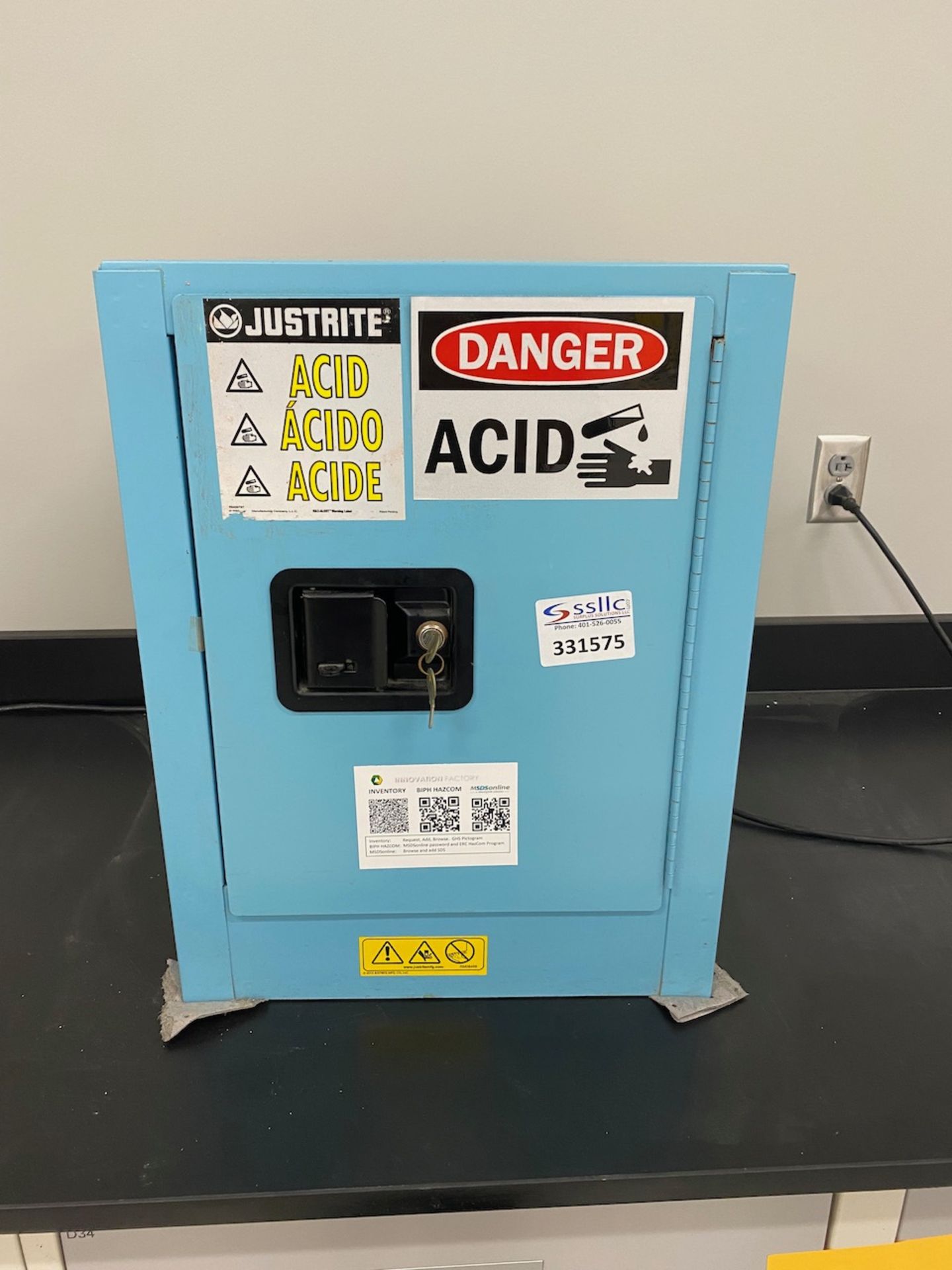 Justrite Acid Storage Cabinet