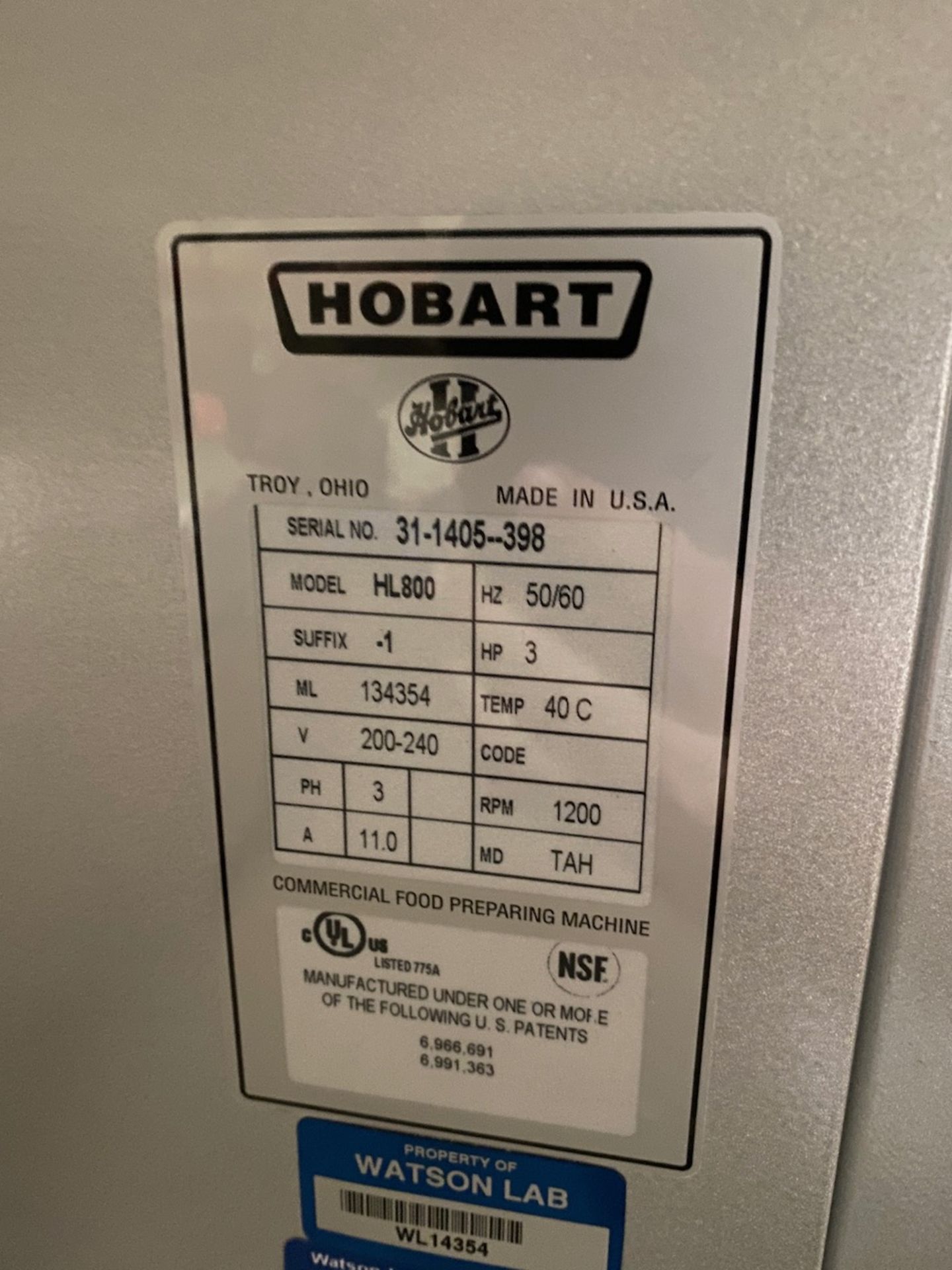 Hobart HL800 Planetary Mixer. - Image 5 of 5