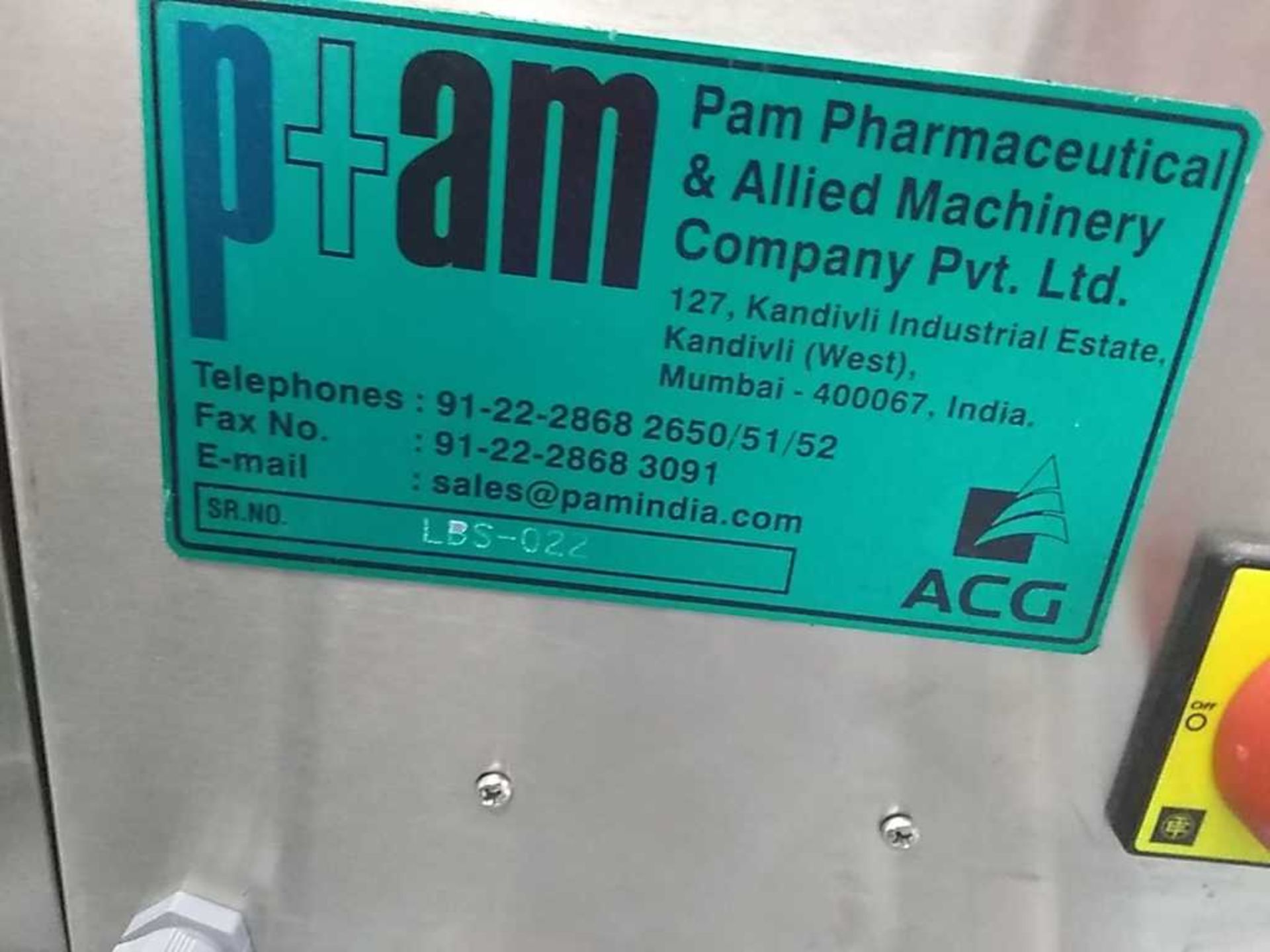 ACG PAM Liquid Capsule Filler with Capsule Bander - New in 2006 - Image 8 of 14